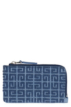 Carica l'immagine nel visualizzatore di Gallery, Portacarte G-Cut in pelle e denim
