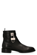 Load image into Gallery viewer, Lock leather ankle boots
