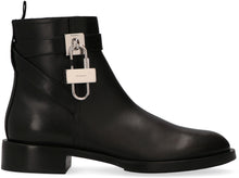 Load image into Gallery viewer, Lock leather ankle boots
