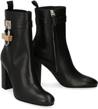 Load image into Gallery viewer, Lock leather ankle boots
