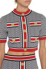 Load image into Gallery viewer, Jacquard crop top
