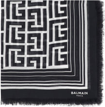 Carica l'immagine nel visualizzatore di Gallery, Scialle jacquard con bordi sfrangiati
