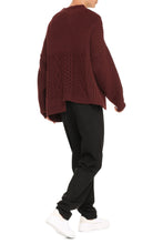 Carica l'immagine nel visualizzatore di Gallery, Pullover oversize in misto lana
