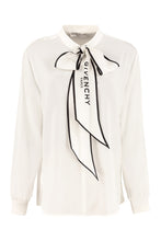 Load image into Gallery viewer, Pussy-bow silk blouse
