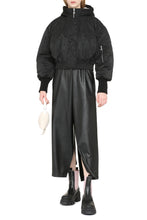 Load image into Gallery viewer, Hooded bomber-style down jacket
