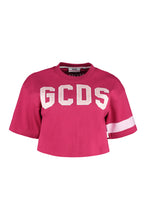 Load image into Gallery viewer, Logo print cropped t-shirt
