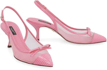 Carica l'immagine nel visualizzatore di Gallery, Slingback a punta in rete e pelle
