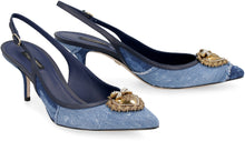 Carica l'immagine nel visualizzatore di Gallery, Slingback a punta in denim
