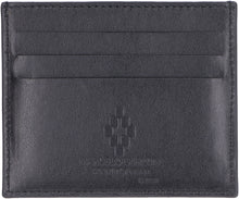 Load image into Gallery viewer, Black Wings print leather card holder
