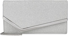 Load image into Gallery viewer, Emmie glittered fabric clutch

