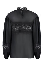 Carica l'immagine nel visualizzatore di Gallery, Blusa in georgette e pizzo
