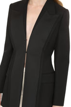 Load image into Gallery viewer, Contrasting lapel tuxedo blazer
