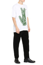 Carica l'immagine nel visualizzatore di Gallery, Lacoste x Comme des Garçons - T-shirt a maniche corte in cotone con stampa
