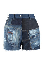 Carica l'immagine nel visualizzatore di Gallery, Shorts in denim a vita alta
