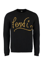 Carica l'immagine nel visualizzatore di Gallery, Pullover in maglia a coste con logo
