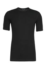 Carica l'immagine nel visualizzatore di Gallery, T-shirt girocollo in cotone a costine
