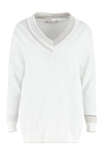 Carica l'immagine nel visualizzatore di Gallery, Maglione in cotone con scollo a V
