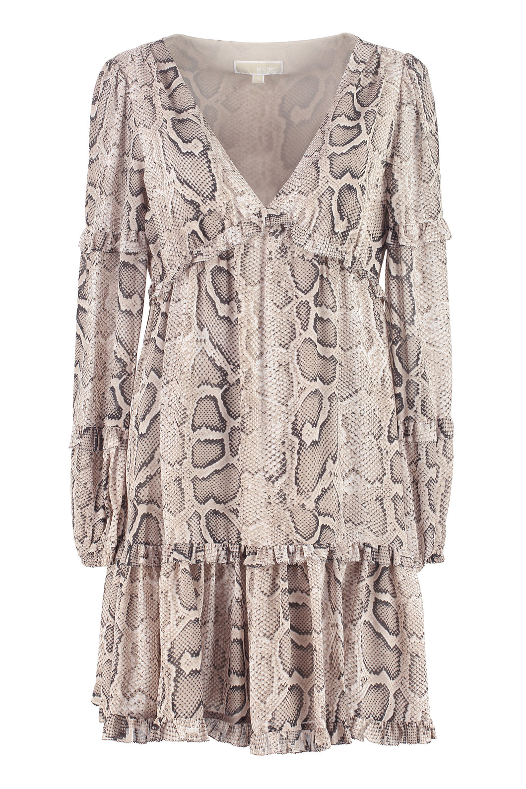 Animalier print georgette dress