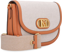Load image into Gallery viewer, Leather and canvas crossbody bag
