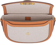 Load image into Gallery viewer, Leather and canvas crossbody bag
