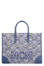 Carica l'immagine nel visualizzatore di Gallery, Tote bag in tela con logo all-over
