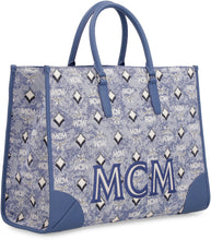 Carica l'immagine nel visualizzatore di Gallery, Tote bag in tela con logo all-over
