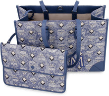 Carica l'immagine nel visualizzatore di Gallery, Tote bag in tela con logo all-over

