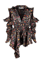 Carica l'immagine nel visualizzatore di Gallery, Blusa stampata con ruches
