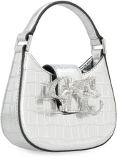 Carica l'immagine nel visualizzatore di Gallery, Micro bag Croc Crescent Bow in pelle

