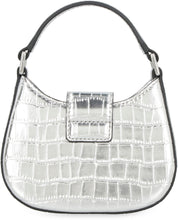 Carica l'immagine nel visualizzatore di Gallery, Micro bag Croc Crescent Bow in pelle
