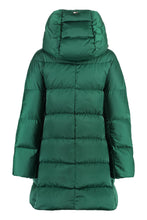 Load image into Gallery viewer, Hooded full-zip down jacket
