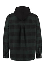 Carica l'immagine nel visualizzatore di Gallery, Overshirt motivo tartan con cappuccio
