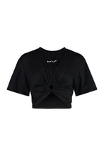 Carica l'immagine nel visualizzatore di Gallery, Crop top in cotone con logo
