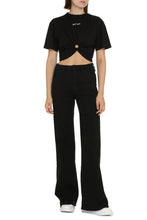 Carica l'immagine nel visualizzatore di Gallery, Crop top in cotone con logo
