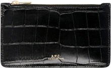 Load image into Gallery viewer, Willow logo detail leather card holder
