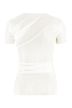 Carica l'immagine nel visualizzatore di Gallery, T-shirt asimmetrica in tulle
