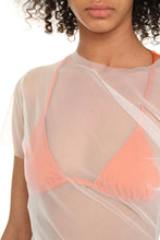Carica l'immagine nel visualizzatore di Gallery, T-shirt asimmetrica in tulle
