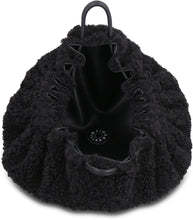 Carica l'immagine nel visualizzatore di Gallery, Borsa a secchiello Scrunch in eco-shearling
