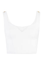 Carica l'immagine nel visualizzatore di Gallery, Cropped top in crepe-de-chine
