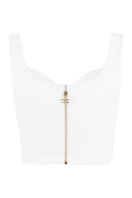 Carica l'immagine nel visualizzatore di Gallery, Cropped top in crepe-de-chine

