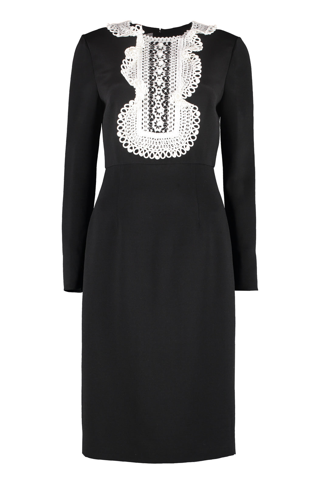 Abito in crêpe con ricamo
