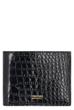 Load image into Gallery viewer, Croco-print leather wallet
